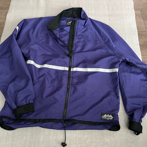 [M]Tera Gear Purple Windbreaker Jacket Reflective Pullover Waterproof - Picture 1 of 7